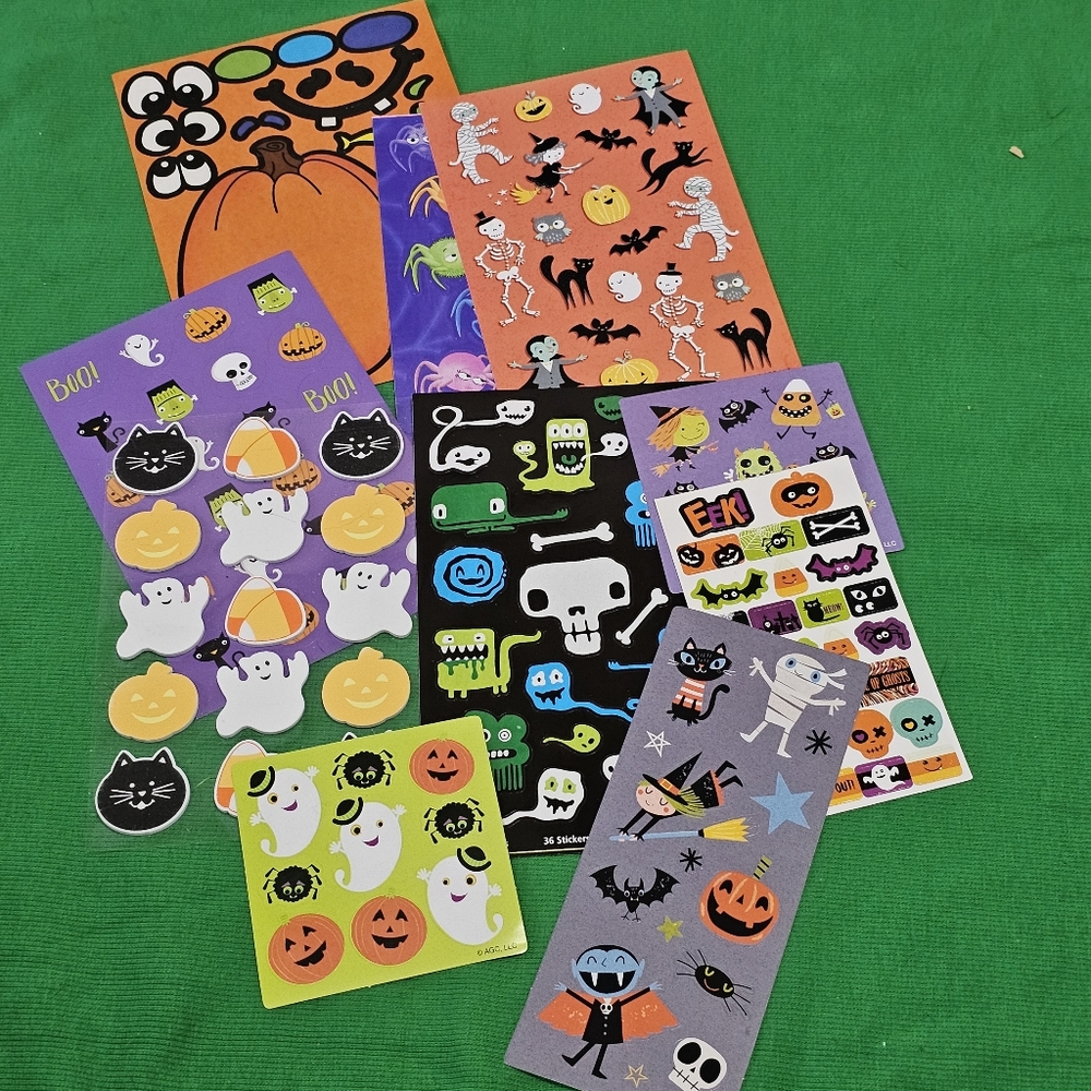 HAL 2:  Halloween Sticker Bundle - 10 Sheets - American Greetings,Sandylion etc